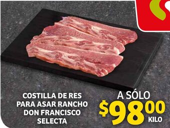 Costilla de Res Para Asar Rancho Don Francisco Selecta