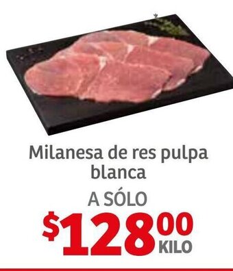 Soriana Híper Milanesa de res pulpa blanca oferta