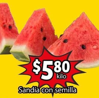 Sandia con semilla