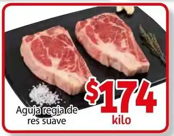 Soriana Híper Aguja regia de res suave oferta