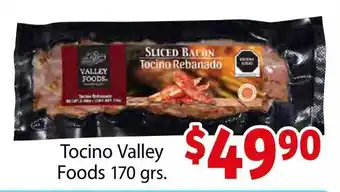 Soriana Híper Tocino Valley Foods 170grs oferta