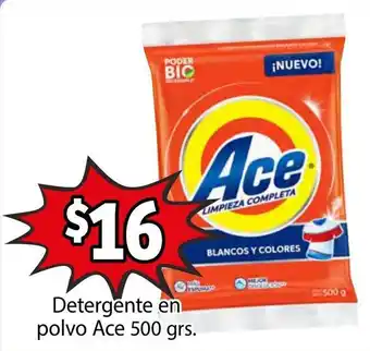 Soriana Híper Detergente en polvo Ace 500 grs oferta