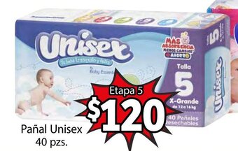Pañal Unisex 40 pzs