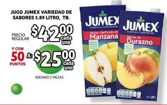 Soriana Híper Jugo Jumex Variedad de Sabores 1.89 Litro TB oferta