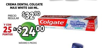 Soriana Híper Crema Dental Colgate Max White 160 ml oferta