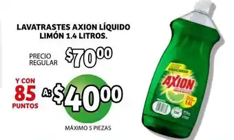 Soriana Híper Lavatrastes Axion Liquido Limon 1.4 Litros oferta