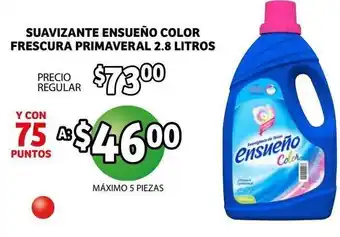 Soriana Híper Suavizante Ensueño Color Frescura Primaveral 2.8 Litros oferta