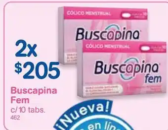 Buscapina fem c/10 tabletas x 2 unidades
