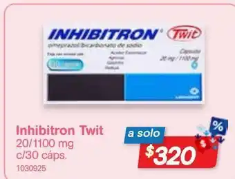 Farmacias Benavides Inhibitron twit 20/1100 mg c/30 cáps oferta
