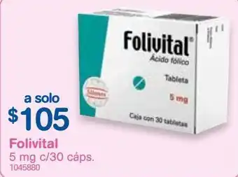 Farmacias Benavides Flovital 5 mg c/30 cápsulas oferta