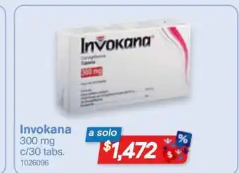 Farmacias Benavides Invokana 300mg c/30 tabs oferta