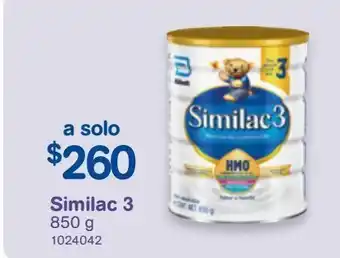 Farmacias Benavides Leche infantil similac 3 850g oferta