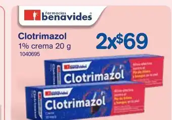 Farmacias Benavides Clotrimazol 1% 20g x 2un oferta