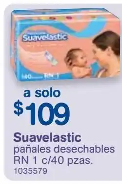 Farmacias Benavides Pañales suavelastic c/40 pzas oferta