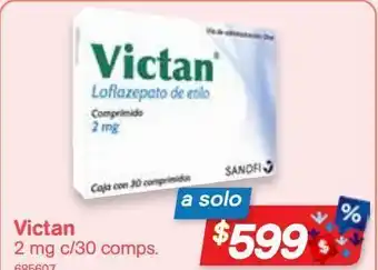 Farmacias Benavides Victan 2mg c/30 comps oferta