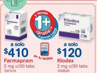 Farmacias Benavides Farmapram 2mg c/30 tabs oferta
