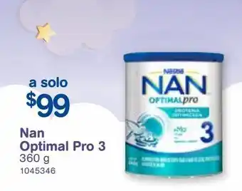 Farmacias Benavides Leche infantil nan optimal pro 3 360g oferta