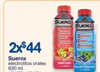 Electrolitos orales suerox 630ml x 2un
