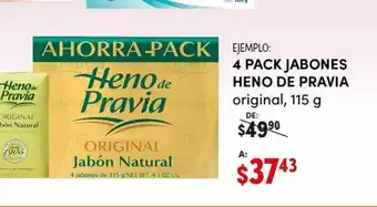 4 pack de jabón heno de pravia 115g