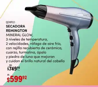 Secadora de cabello remington