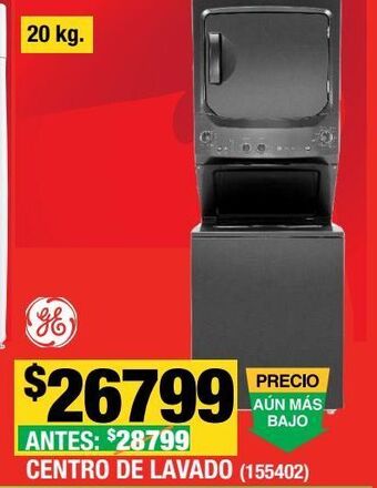 Centro de lavado ge aqua saver green 20 kg diamond gas lp con sanitizado