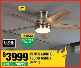 The Home Depot Ventilador de techo ashby park de 52 pulgadas luz led dimeable oferta