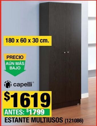 The Home Depot Estante multiusos especial 180x60x30 cm expresso oferta