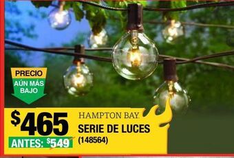 The Home Depot Serie de luces café global vintage 3m oferta