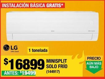 The Home Depot Inverter lg 1.5 ton frío 220v oferta