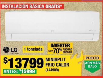 The Home Depot Minisplit frio calor oferta