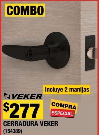 The Home Depot Cerradura de manija 6 x 13.5 x 16.6 cm metal negro oferta