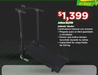 Caminadora manual con scanner