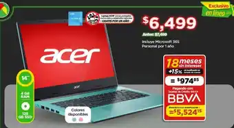 Bodega Aurrerá Laptop acer oferta