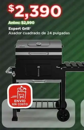 Bodega Aurrerá Asador cuadrado de 24 pulg expert grill oferta