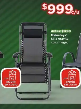 Bodega Aurrerá Silla gravity color negro mainstays oferta