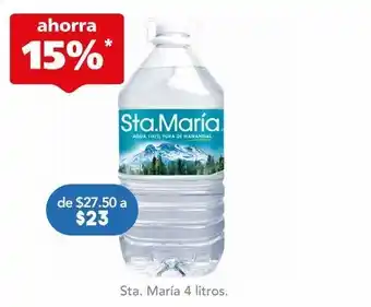 Farmacia San Pablo Agua sta. maría 4 litros oferta