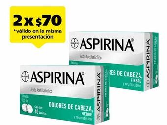 Farmacia San Pablo Aspirina tab 500mg caj c/40 oferta