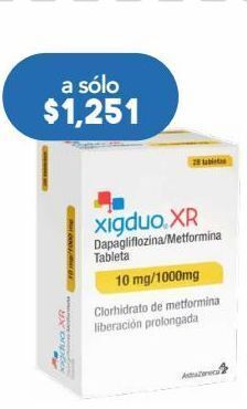 Farmacia San Pablo Xigduo xr tab 10/1000mg caj c/28 oferta