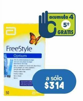 Farmacia San Pablo Freestyle tiras optium c/50pzs oferta