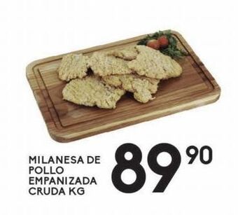 Alsuper Milanesa de pollo empanizada cruda kg oferta