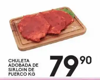 Chuleta adobada de sirloin de puerco kg