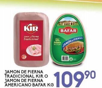 Alsuper Jamón de pierna tradicional kir o jamón de pierna americano bafar kg oferta