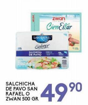 Alsuper Salchicha de pavo san rafael o zwan 500g oferta