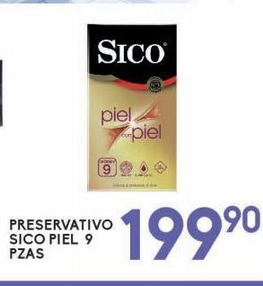 Preservativo sico piel 9 pzas