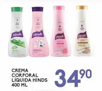 Alsuper Crema corporal líquida hinds 400ml oferta