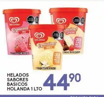 Helados de sabores basicos holanda 1l