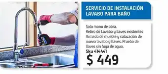 Servicio de instalación lavabo de baño