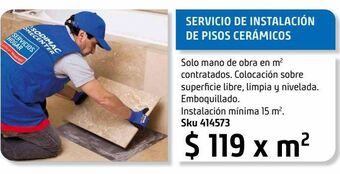 Sodimac Homecenter Servicio de instalación de pisos cerámicos oferta