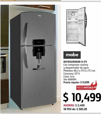 Sodimac Homecenter Refrigerador mabe 14 pies rme360fgmre0 oferta
