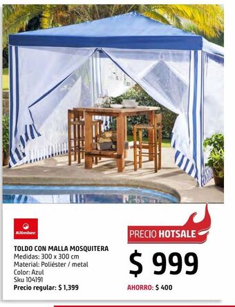 Sodimac Homecenter Toldo comedor con base 3x3 m oferta